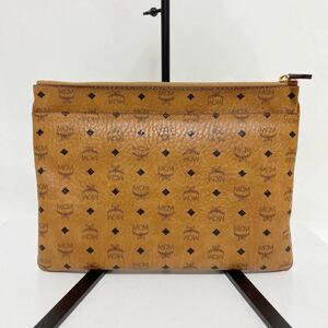 【訳あり】MCM エムシーエム モノグラム クロスボディポーチ クラッチバッグ ショルダーバッグ 中古