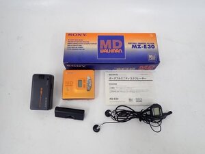 【ジャンク品】SONY ソニー MDウォークマン WALKMAN MZ-E30 リモコン・バッテリー・充電器・元箱・説明書付き △ 70961-2