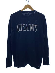 ALLSAINTS◆セーター(薄手)/XS/コットン/BLK/MK144U