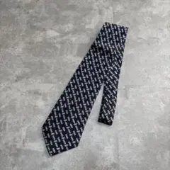 SIENA vintage design silk necktie navy