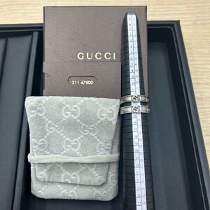 ◎ GUCCI グッチ リング シルバー 925 SV925 ヴィンテージロゴ 12.8号 約14号 2点セット 袋付き 箱付き 商品説明必読 1円スタート