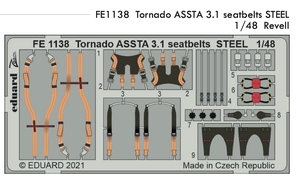 エデュアルド ズーム1/48 FE1138 Panavia Tornado ASSTA 3.1 seatbelts for Revell kits