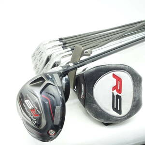 116♭TaylorMade R9 ドライバー SRIXON Z-STEEL 4W P.G.A Trans-AmRX アイアン 3～9、P、S PING ANSER パター 12本セット ※中古