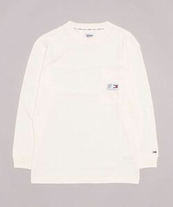 「TOMMY JEANS」 「tommy jeans」長袖Tシャツ SMALL ホワイト メンズ