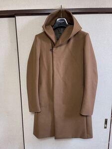 【即決】【良品】 KAZUYUKI KUMAGAI ATTACHMENT カズユキクマガイアタッチメント MELTON HOODED COAT メルトンフーデッドコート ベージュ