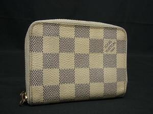 1円 LOUIS VUITTON ルイヴィトン N63069 ダミエアズール ジッピーコインパース コインケース 財布 小銭入れ アイボリー系 FI4188