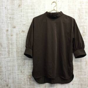 M43◇UNITED ARROWS｜ユナイテッドアローズ　５分丈トップス　美品　ブラウン　サイズＦ