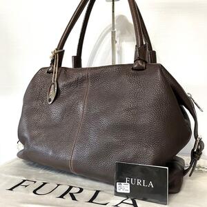 FURLA　フルラ　ハンドバッグ　トートバッグ　レザー　ブラウン