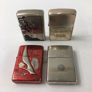 ★E10274/ZIPPO ジッポー/オイルライター/ルパン三世/機動戦士ガンダム MS-06S 等/2002/2006 他/まとめて/計4点セット/火花OK す