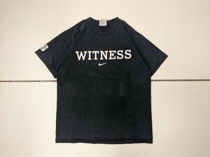 14．NIKE TEAM 00s ヴィンテージ WITNESS レブロンジェームズ 23 センタースウォッシュ ロゴ プリント 半袖 Tシャツ ナイキ メンズMx702