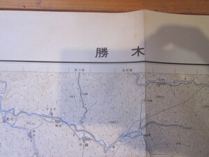 古地図　勝木　　5万分の1地形図　　◆　昭和44年　◆　　新潟県　山形県