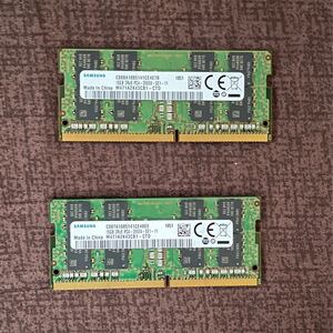 中古 SAMSUNG【送料無料】16GB 2枚セット 2Rx8 M471A2K43CB1-CTD ノートPC用　メモリ