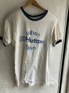 ビンテージ　染み込みリンガーTシャツ