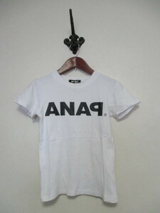 ANAP アナップ 白黒ロゴプリントTシャツ（USED)61521②