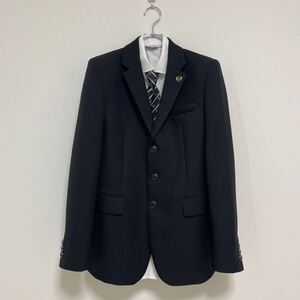 waltz by BEAMS DESIGN ジュニア 男子 フォーマルスーツ 卒業式 卒服 ジャケット シャツ ネクタイ 3点セット ブラック黒 サイズ165 美品