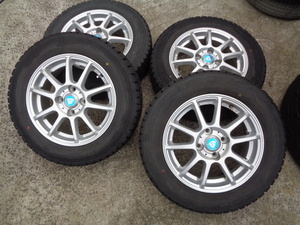 タイヤホイール 4本セット ダンロップ ウィンターマックスWM01 165/70R14 2023年 社外アルミ付 14X5.5J 4H100オフ38【8710 6-2674】