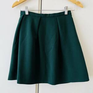 H7030cc ESTNATION bis（エストネーションビス） スカート　36（Sサイズ位）　グリーン　ひざ丈 スカート スクールスカート 古着　日本製