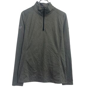 THE NORTH FACE フリースジャケット レディース L グレー ノースフェイス ハーフジップ アームプリント 古着卸 アメリカ仕入 a612-7702