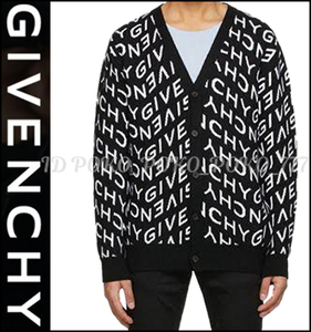 完売品 21SS 定価18万円 中古「良品」ジバンシィ GIVENCHY ロゴ総柄 ニット セーター カーディガン クリーニング済み 送料無料 R-B38