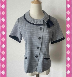 ※Bランク※【中古】Lemidi_9号オーバーブラウス（リボン付）LJ0767/ボンマックス/かわいいOL会社制服/おしゃれ事務服