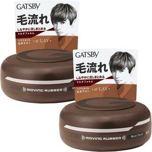 GATSBY(ギャツビー) ムービングラバーマルチフォルム メンズ スタイリング剤 ヘアワックス セット 80グラム (x 2)