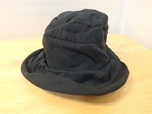 (n000u)レディース　帽子　冬物　八百吉　SS　54.5cm　小さいサイズ　黒　女性用　婦人　