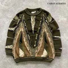 【CARLO ALBERTO】 90s カルロアルベルト 3Dニットセーター