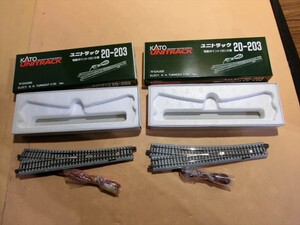 T【テ6-48】【60サイズ】▲KATO カトー/ユニトラック 電動ポイント 右 6番 20-203 2点セット/ジャンク扱い/※スレ傷有り