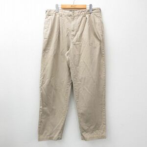 W34/古着 ラルフローレン ブランド チノ パンツ チノパン メンズ 90s ANDREW コットン ベージュ カーキ 24sep11 中古 ボトムス ロング