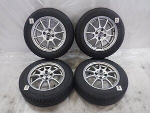 ☆24年製 バリ山☆ 4H 100 5.5J +43 14インチ 社外品 CROSS SPEED PREMIUM アルミホイール タイヤ 175/65R14 SEIBERLING SL101 4本