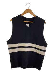 STUSSY◆brushed mohair vest/ニットベスト/S/アクリル/BLK/1171193