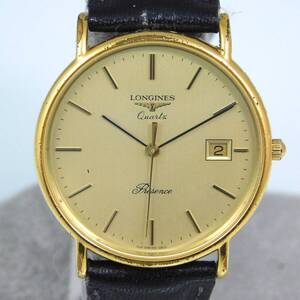 動作未確認× ロンジン プレザンス メンズ 腕時計 クオーツ LONGINES PRSENCE