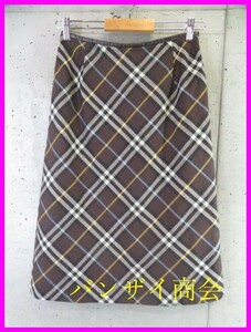 1011s23◆良品◆66cm◆BURBERRY LONDON バーバリー ノバチェック ウールスカート 38/パンツ/ワンピース/ジャケット/パンツ/スーツ/ニット