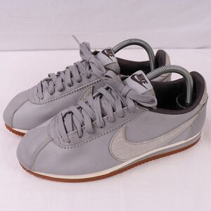 CLASSIC CORTEZ LEATHER LUX 26.0cm /NIKE クラシックコルテッツレザーLUX ナイキ 古着 中古 グレー 白 レディース スニーカー xx7906