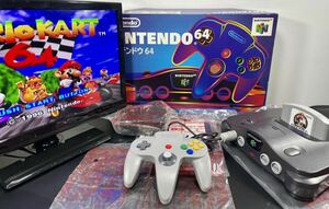 [未使用に近い]動作品 任天堂 Nintendo ニンテンドウ64本体（NUS-001） N64 ニンテンドー64 本体コントローラー セット