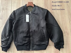 新品 COMME CA ISM MEN コムサイズム リバーシブル 裏ボア サテン中綿リバーシブルMA-1 05ブラック Mサイズ 22BE32 定価15,800円