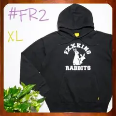 【黒 XL】#FR2 fxxking rabbits カレッジロゴパーカー