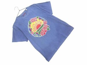 blue BLUE ブルーブルー プリント 半袖 Tシャツ size1/紺 ■◆ ☆ ehc1 メンズ