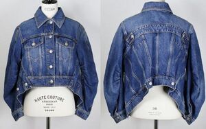 ALEXANDER McQEEN DENIM JACKET size 40 アレキサンダーマックイーン イレギュラーヘム デニム ジャケット Gジャン b8632