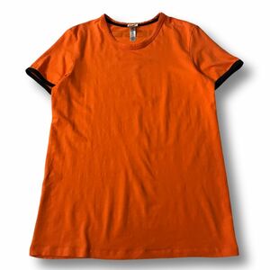 《良品◎》DIESEL ディーゼル★バックロゴデザイン*Tシャツ*カットソー*オレンジ*サイズL(MS3730)◆S60