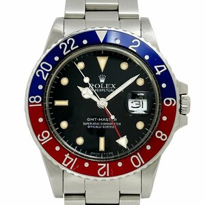 値下げ ROLEX ロレックス 16750 GMT Master GMTマスター ペプシ オールトリチウム ブラック 自動巻き J59092