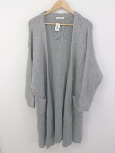 ◇ JEANASIS ジーナシス 長袖 ロング カーディガン サイズ F グレー レディース P