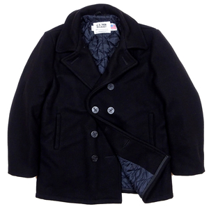 米国製 schott U.S.740N PEA COAT 美品 ショット ピーコート ブラック 42 Pコート MADE IN USA