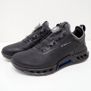 エコー ecco メンズ ゴルフシューズ スパイクレス BIOM C4 SHOE BOA 黒 EU40 25.0cm 中古美品 [質イコー]