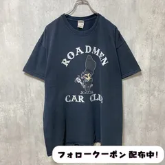 古着 used　GILDAN　ギルダン　ROADMEN　半袖プリントTシャツ　黒　ブラック　レトロ　クルーネック　オーバーサイズ