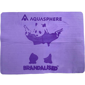 Aqua Sphere アクアスフィア バンクシー AS*BRANDALISED DRY TOWEL パンダガンズ パープル 231110 [管理:1400001744]