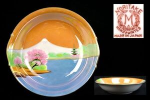 22■Noritake・オールドノリタケ■ラスター富士山図ボウル・鉢■HAND PAINTED■