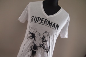 ザラマン★Vネック半袖Tシャツ★未使用★プリント★スーパーマン★Ｌサイズ★ ZARA MAN