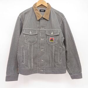 131s X-LARGE エクストララージ PATCHED TRUCKER JACKET ヒッコリーデニム ジャケット 101213021002 Lサイズ ※中古