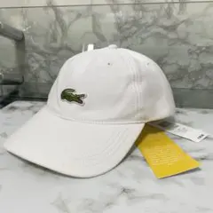 新品 未使用 LACOSTE ラコステ キャップ 白 ナショナルジオグラフィック